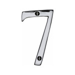 M Marcus Heritage Brass Numeral 7 - Face Fix 76mm Slimline font